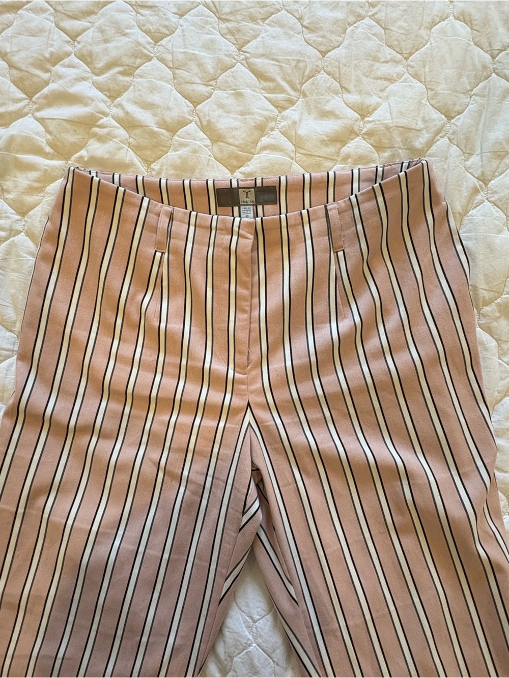 Tristan Pink Striped Wide-Leg Pants - Picture 3 of 8